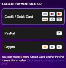 Review of payment options on Cherry.tv: credit cards, PayPal, and cryptocurrencies